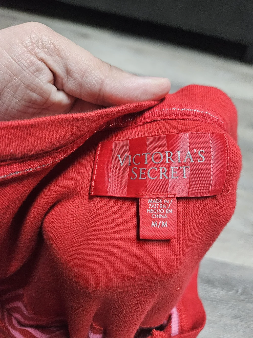 Victoria's Secret Red Striped Henley Top - Picture 2 of 3